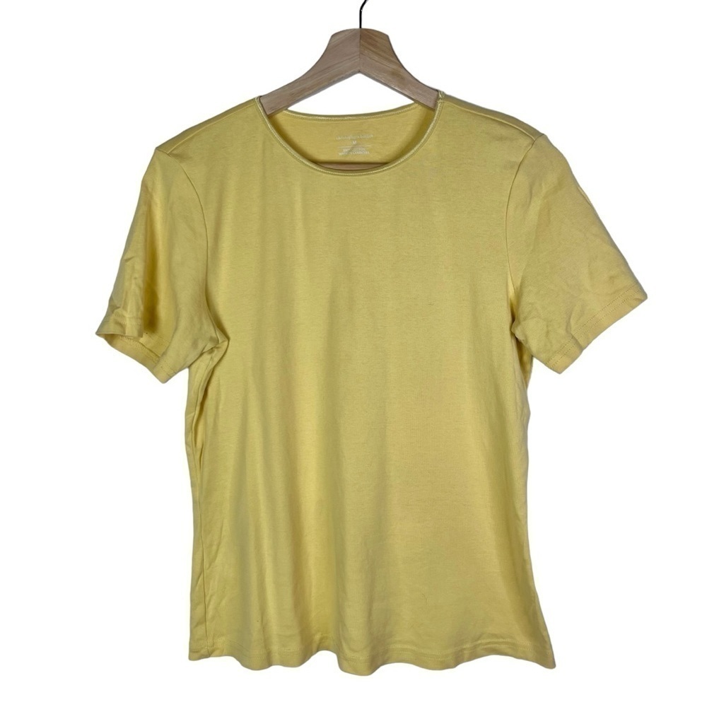 Christopher & Banks Yellow Y2K Crewneck Short Sleeve T-Shirt M